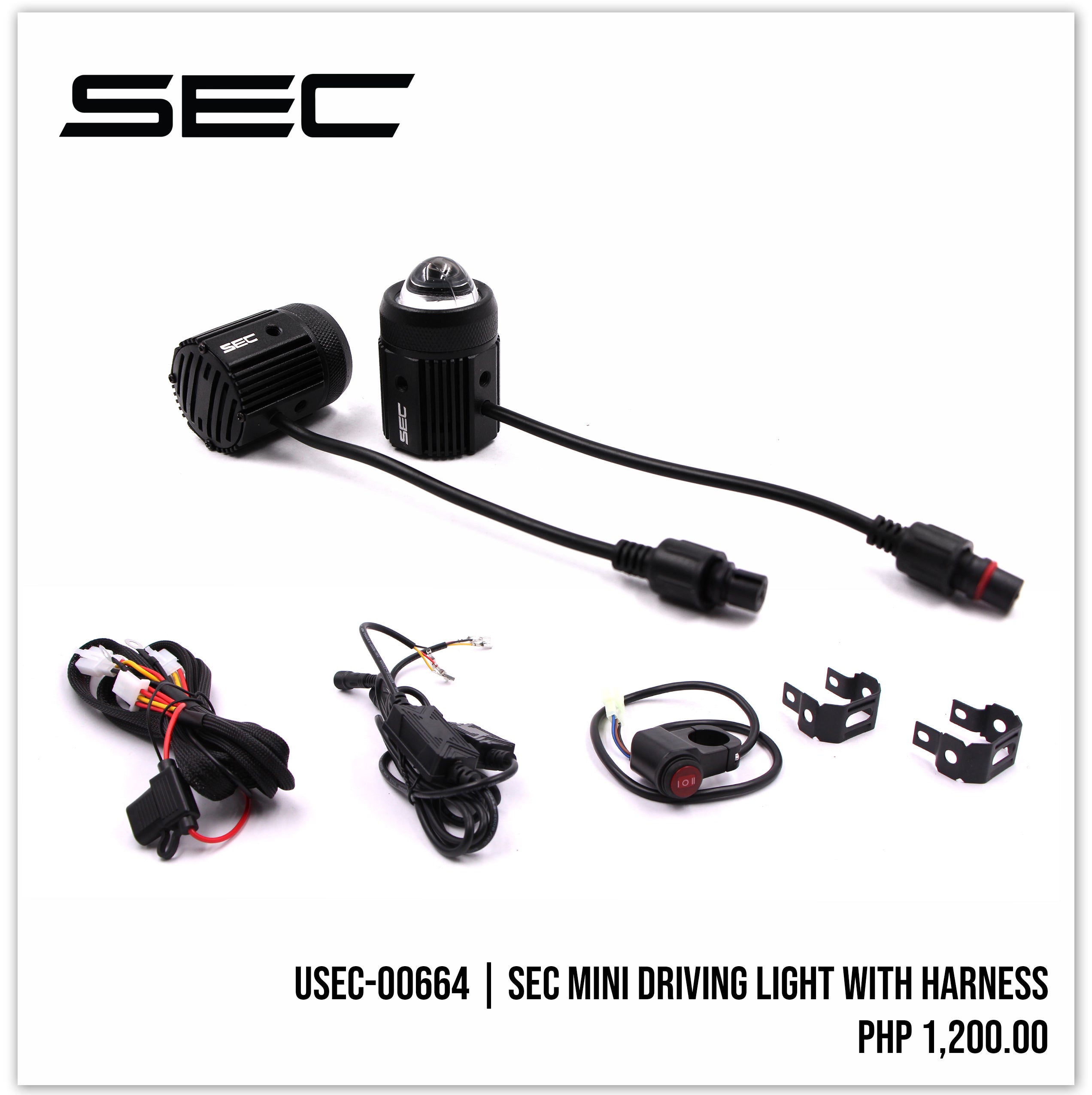 Mini Driving Light Sec With Harness